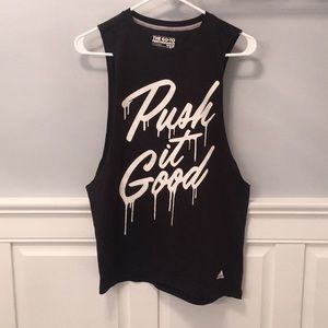 adidas “push it good” cut off tank